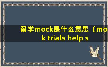 留学mock是什么意思（mock trials help students）